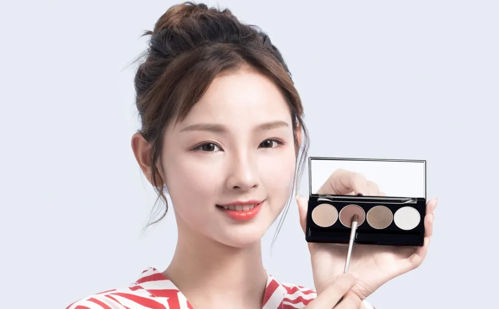 xiaomi mijia, четыре цвета, тени для век, дикий цвет, пудра, тонкий и прочный цвет, удерживающий макияж, 8 часов