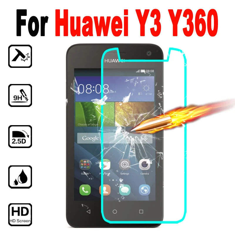 Чехол для huawei y3 защита экрана Премиум Закаленное стекло y360 y360-u61 y 3 360 защитная