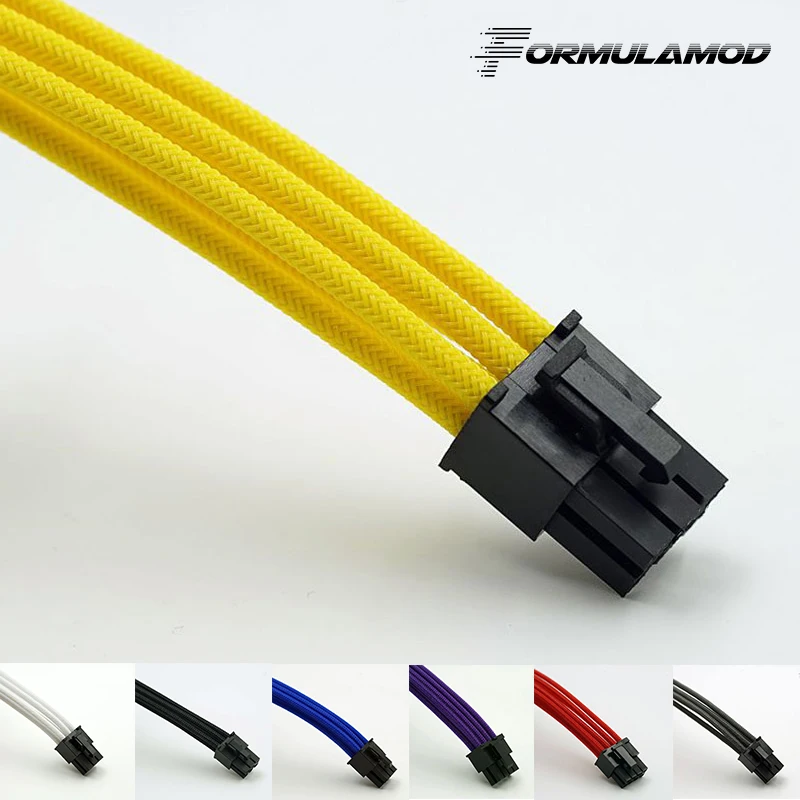 FormulaMod Fm-PCI6P-A, PCI-E 6Pin GPU удлинитель питания, материнская плата 18AWG 6Pin многоцветные соответствующие кабели расширения