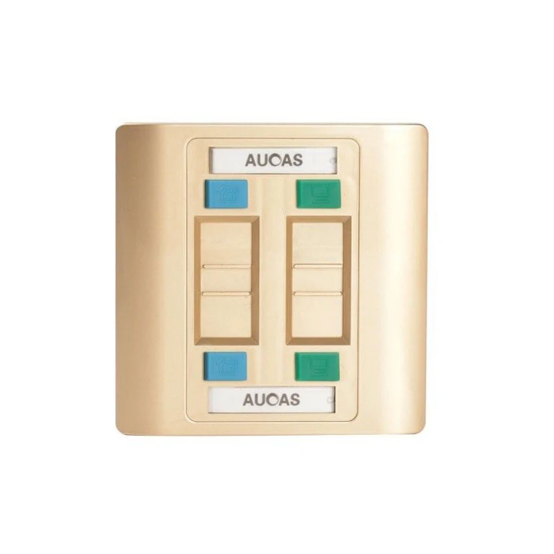 4 порта CAT5E CAT6 RJ45 сетевая настенная пластина 86 типа настенное крепление гнездо