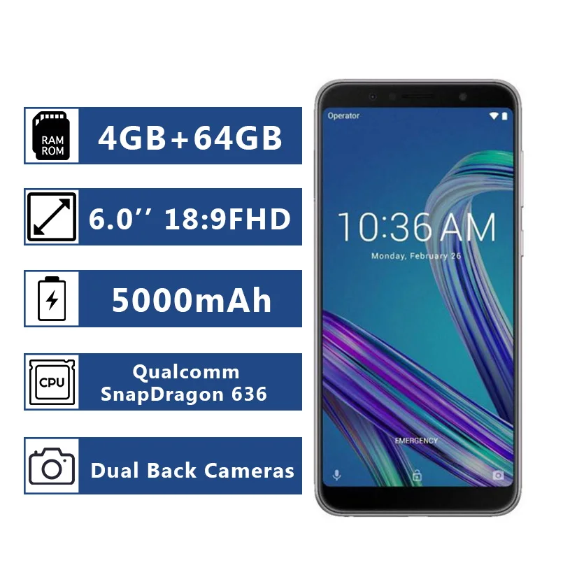 Смартфон Asus ZenFone Max Pro M1 4/6+64/128ГБ глобальная версия 4G Android | Мобильные телефоны и