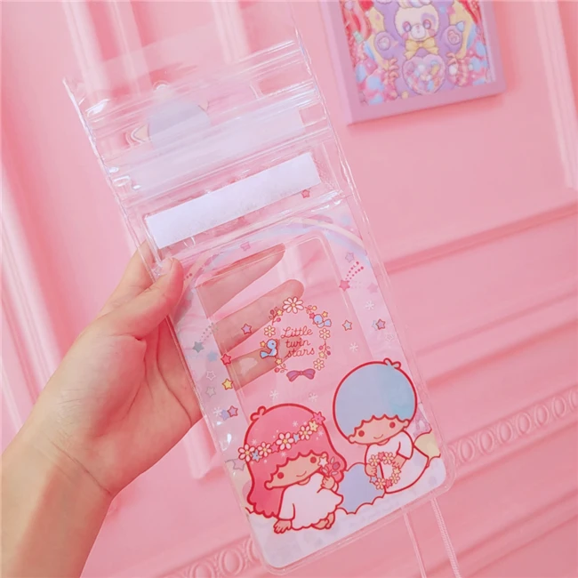Новинка, hello kitty, двойная звезда, водонепроницаемый чехол для телефона, для iPhone, samsung, монета, Карманный держатель для карт, чехол для телефона