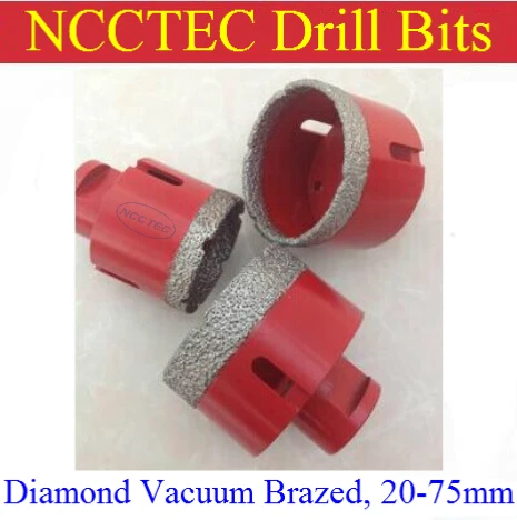 [M14 thread ] 75mm diameter Diamond Vacuum Brazed Core Bits CD75VBM14 FREE shipping | 3'' drill tools