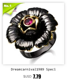 Dreamcarnival 1989 большой Обручение кольцо для Для женщин Уникальный Винтаж Черное золото Цвет Светло-Фиолетовый Цирконий Mulheres anillos