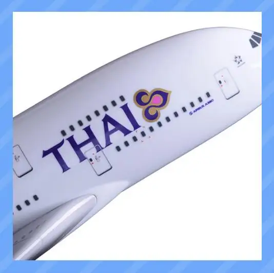 45 см смолы Singapore/Таиланд Airl Аэробус A380 модели самолета самолетостроение Стенд