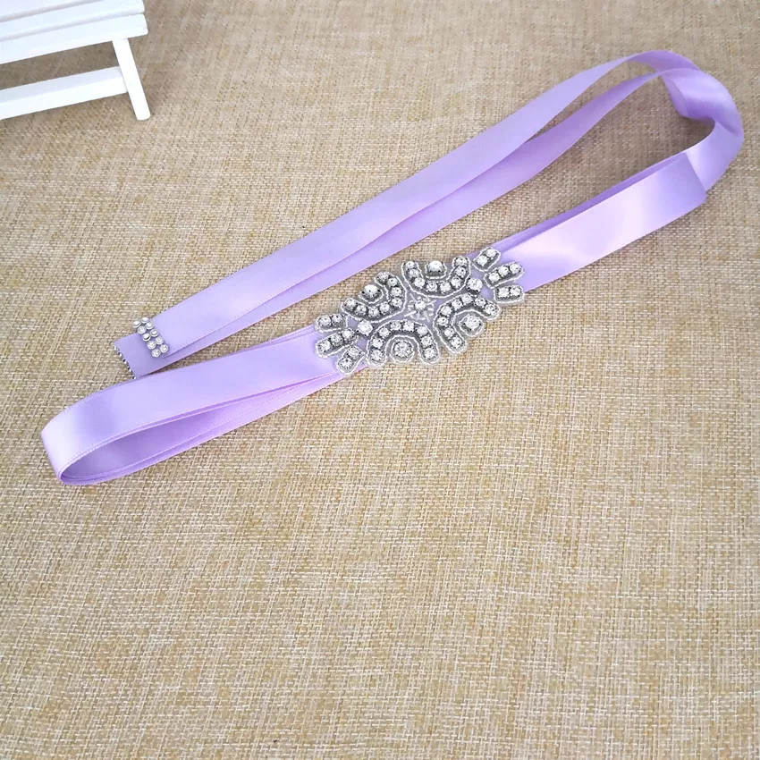 Wedding Belt Silver Crystal Rhinestones Ribbons Bridal Luxurious Party Porm Gown A03-2 |