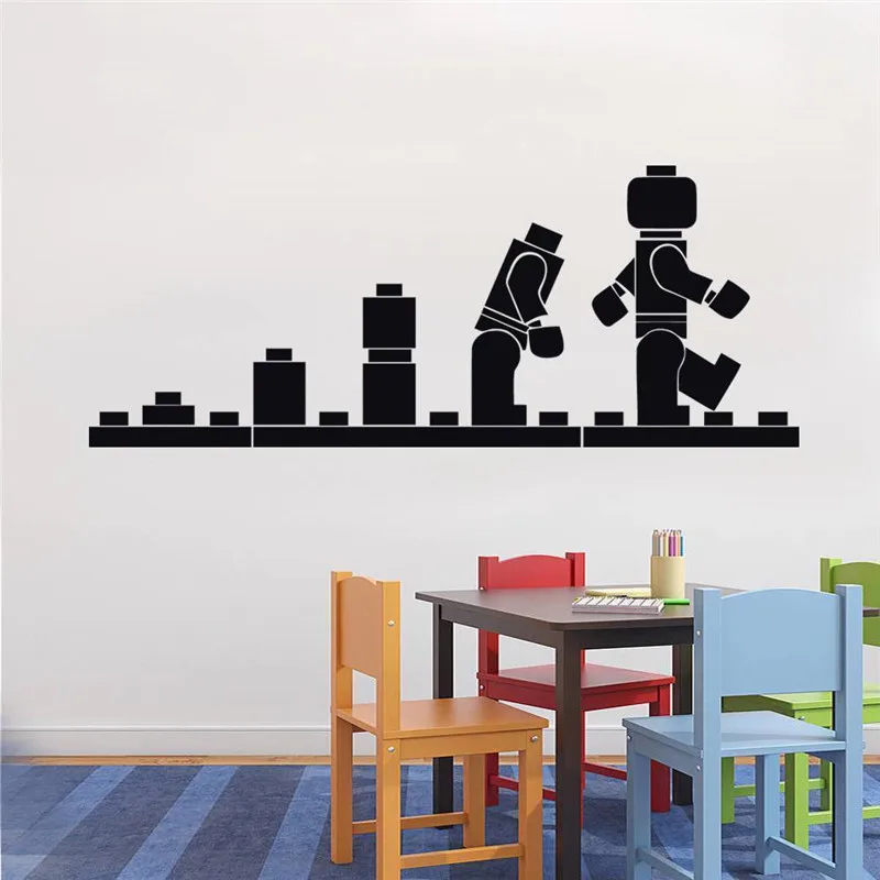 LEGO EVOLUTION Наклейка на стену для детской комнаты Цитата DIY самоклеющаяся виниловая