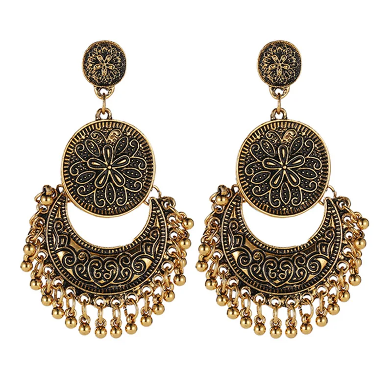

2019 Statement Drops Stars Gem Bohemian Sun Moon Earrings Jewelry For Women Wholesale brincos grandes