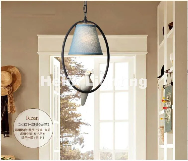 Новое поступление E27 Скандинавская Ретро железная лампа Милая птичка