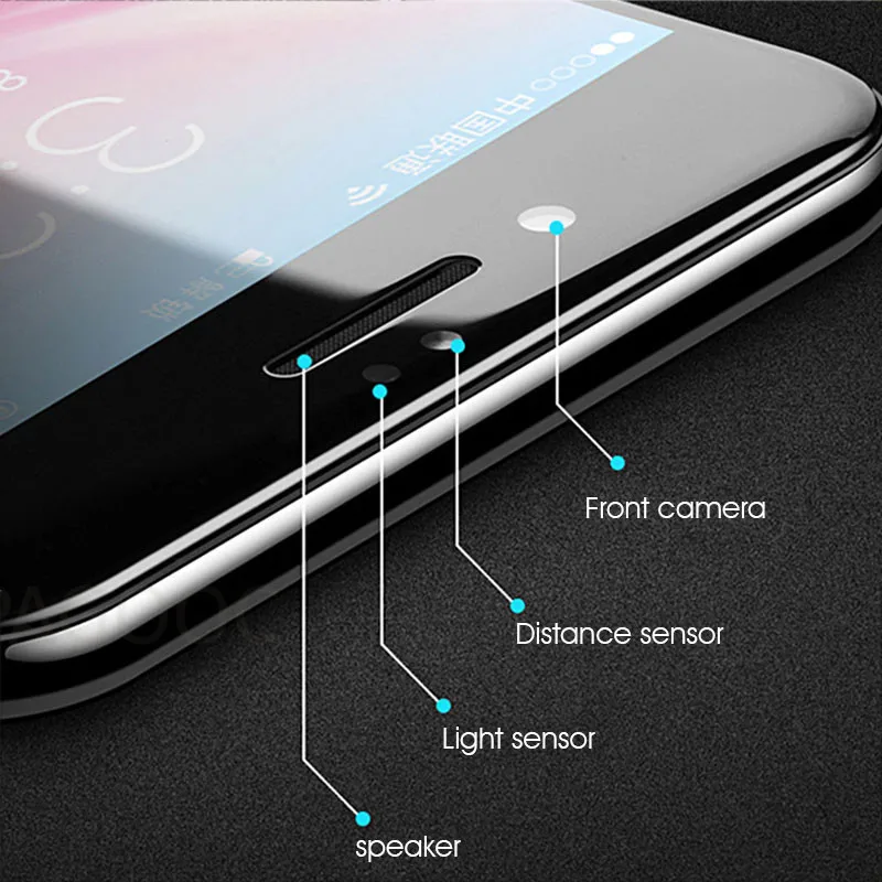 Защитное стекло для Apple iPhone 6 6S 7 8 Plus X XR XS Max 6 6S Plus закаленное защитное стекло 9D с закругленными краями
