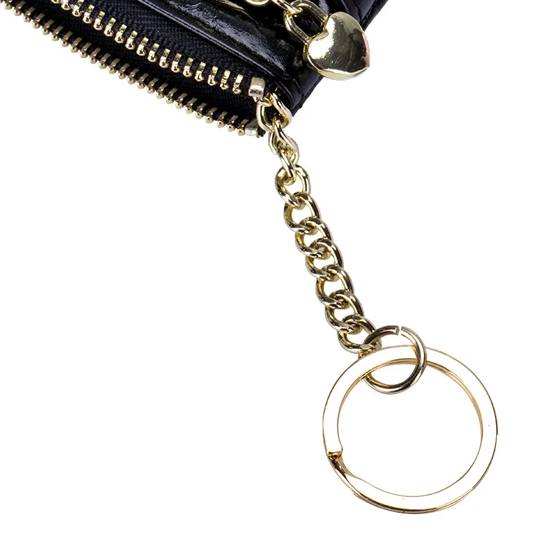 Модный кошелек на молнии держатель для ключей чехол из натуральной коровьей кожи