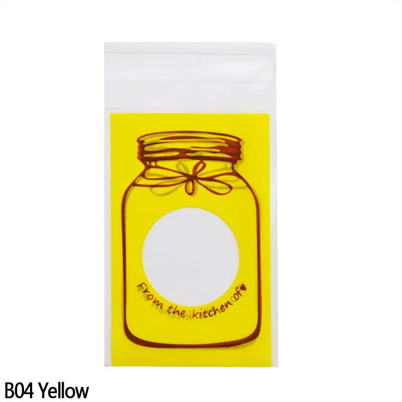 B04 50 шт. 7x10 10x13 см пластиковые пакеты с рисунком бутылки печенья конфеты сумка самоклеющаяся Свадьба День рождения Подарочная сумка приспособление для выпечки - Цвет: B04