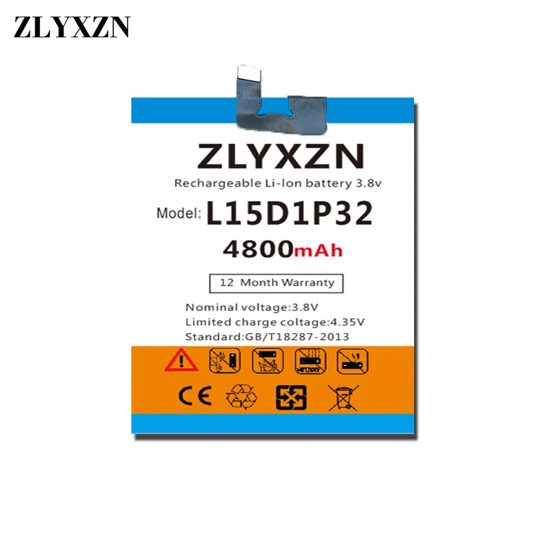 3 8 V 4800 мА/ч L15D1P32 для lenovo PB1 750 750N 750M 750P PHAB TD LTE Батарея|Аккумуляторы мобильных