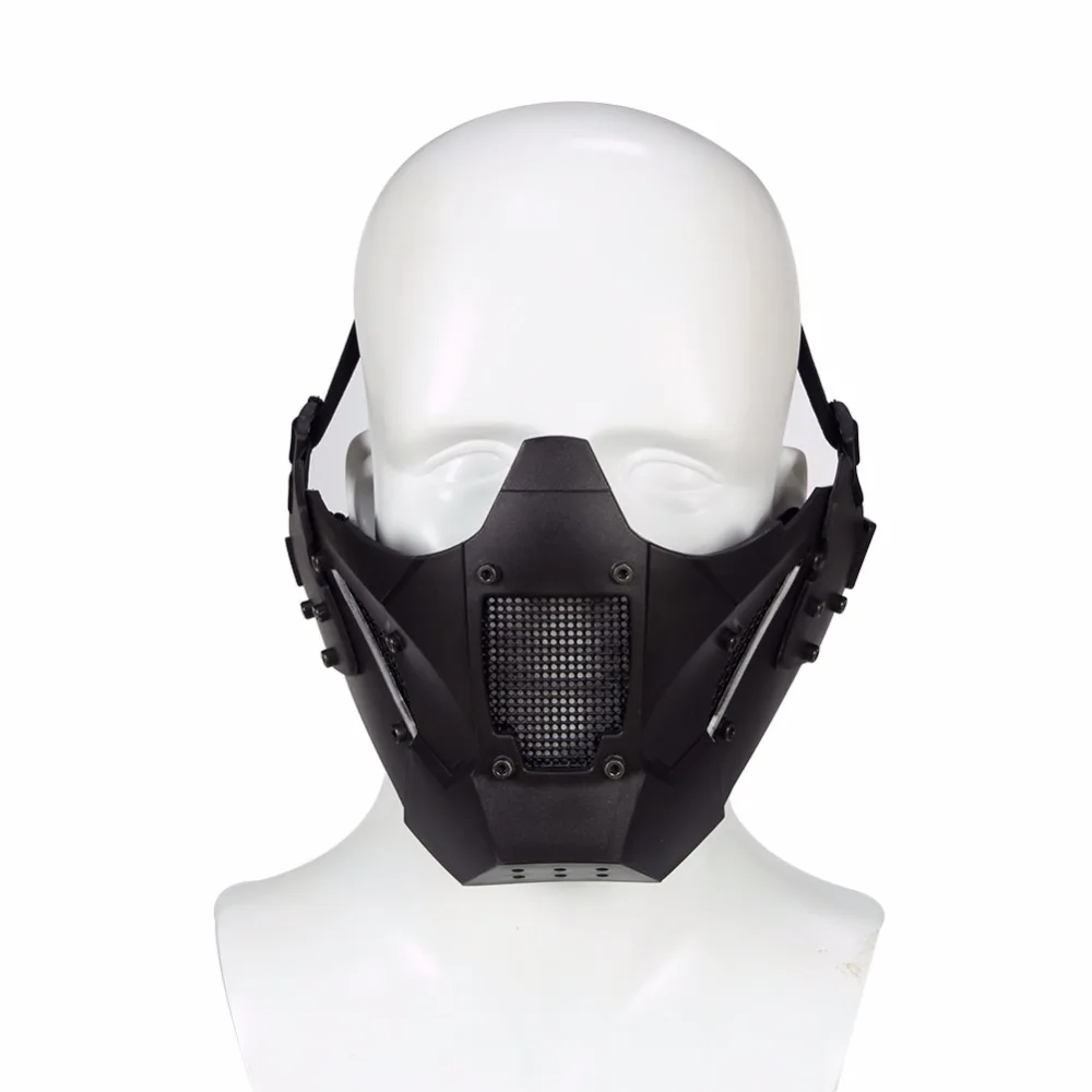 WoSporT Tactical Airsoft Paintball Half face fast helmet Mask Single use/Use with Fast Helmet Military CS field Games Protect | Спорт и
