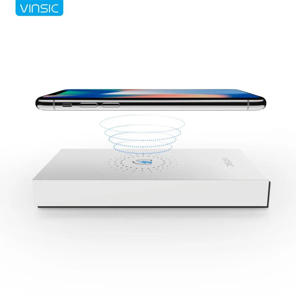 Vinsic 12000 мАч Внешнее зарядное устройство Qi Беспроводное для iPhone X 8 Plus Samsung Galaxy S7/S7 Edge