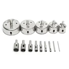 14 шт.компл. 3-70 мм Алмазная Пила для сверления отверстий, резак для стекла, мрамора, плитки, керамическая пила для сверления отверстий для электроинструментов