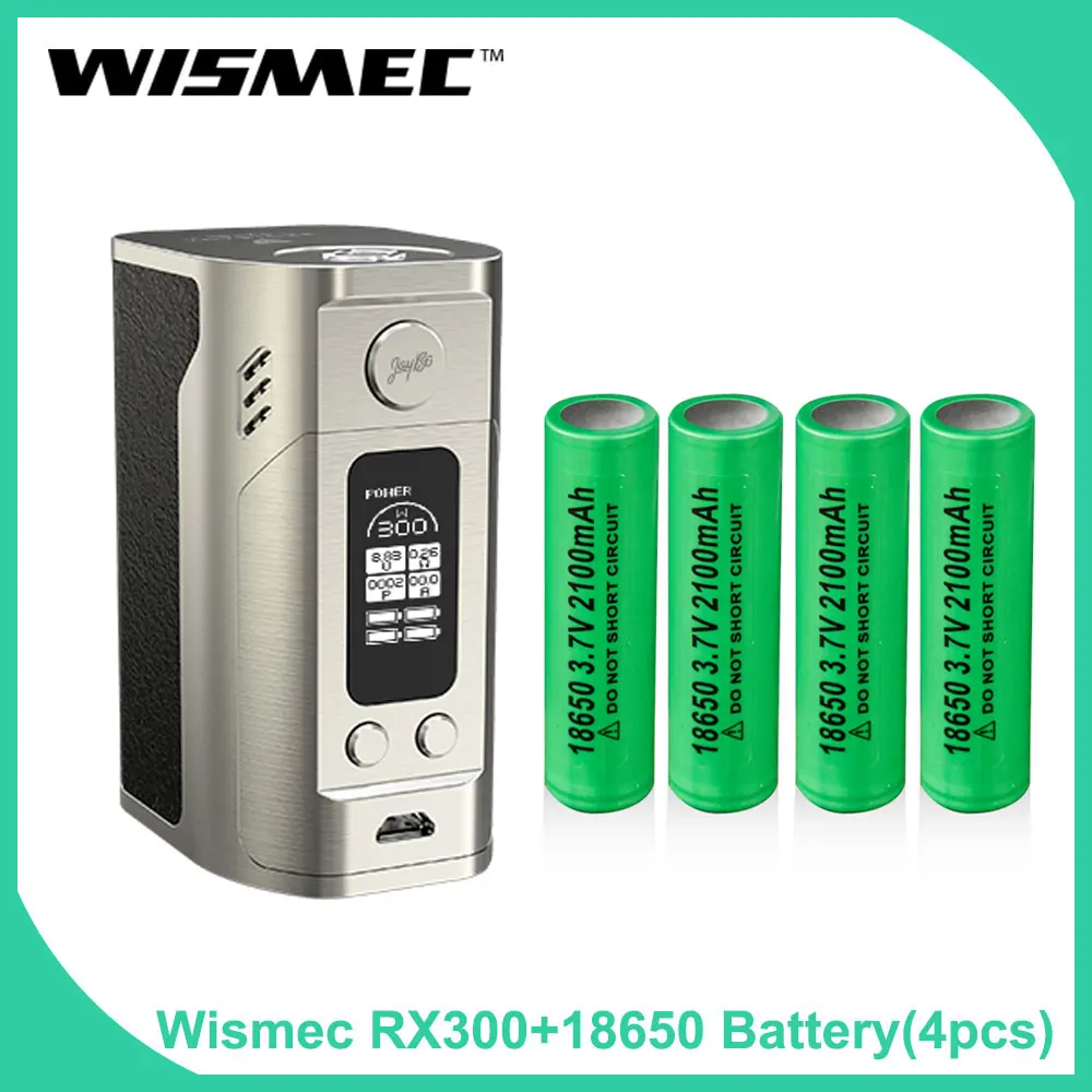 Зазор оригинальный WISMEC рел RX300 TC коробка мод кожа/углеродное волокно батарея с 18650