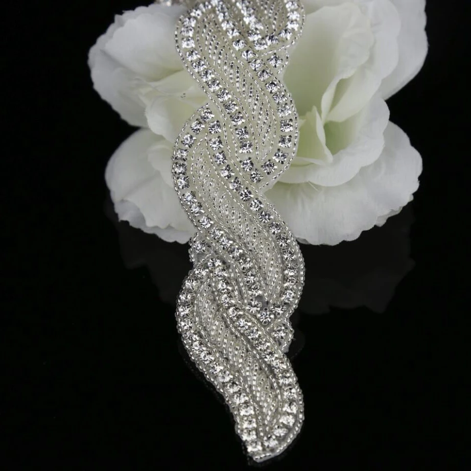 1 ярд Хрустальная отделка стразы аппликация Свадебная Аппликация DIY Sash (92 см * 5 см)