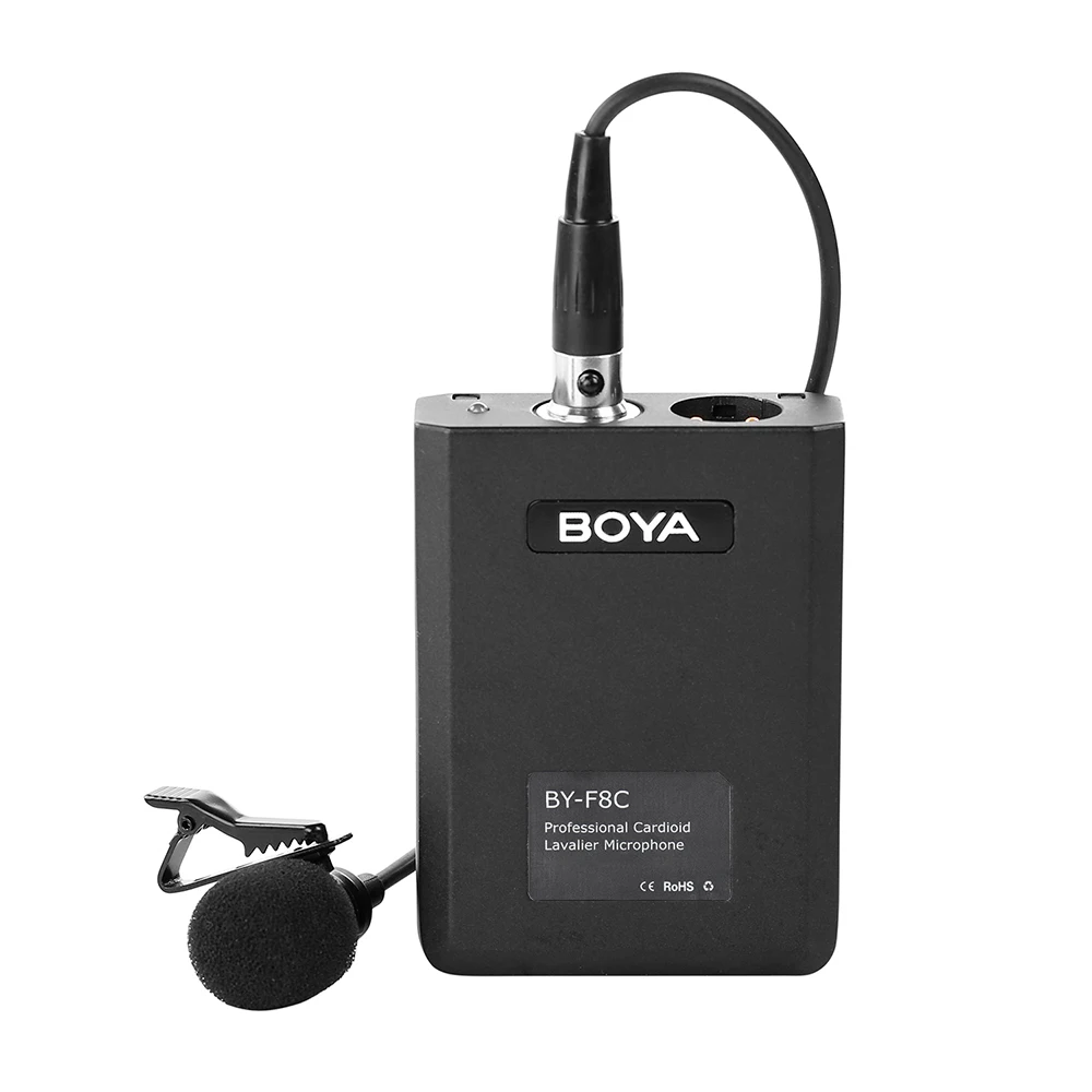 BOYA BY F8C высококачественный микрофон кардиоидный конденсаторный Lavalier видео