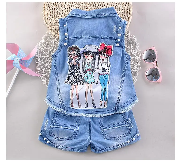 Розничная продажа новинка 2016 года детская одежда Одежда для девочек летние