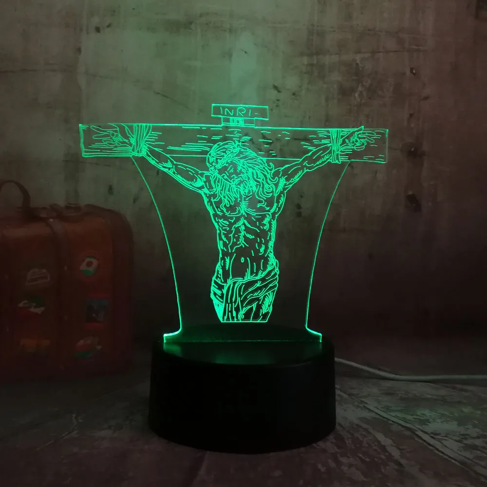 Горячая Распродажа 3D Jesus Ночник светильник светодиодный настольная лампа