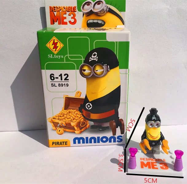 Building Block SL8919 Minion Despicable Me 3 Dave Stuart Chef Soldier Toy Action Figure toys for children | Игрушки и хобби
