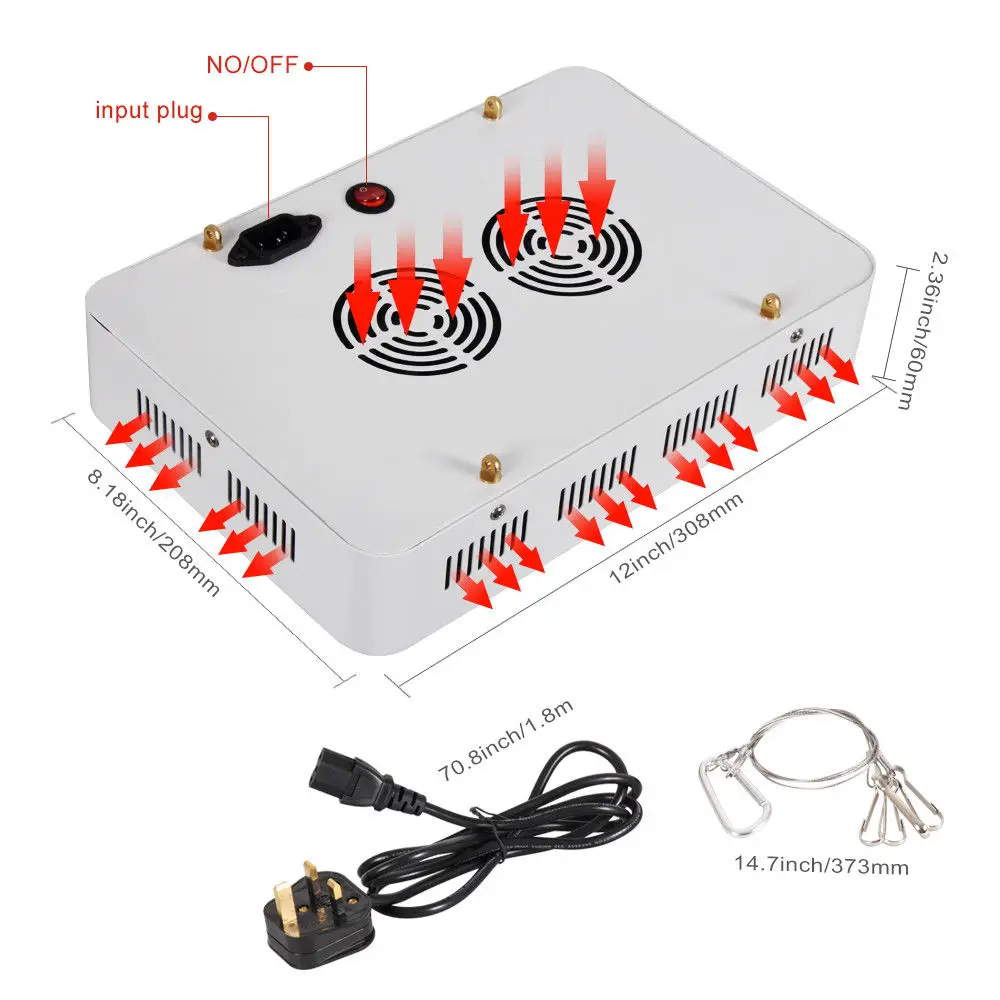 Лампа светодиодная полного спектра для выращивания растений 300 Вт 1 шт.|led plant grow