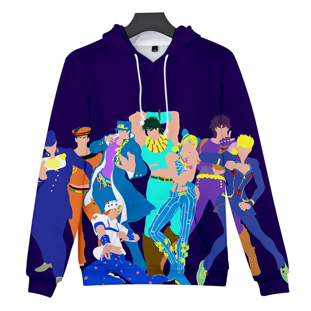 Осенние толстовки JOJO для мужчин и женщин, уличная мода, принт 3D, толстовки с капюшоном JOJO, 3D толстовки, топ для мужчин, пуловеры больших размеров