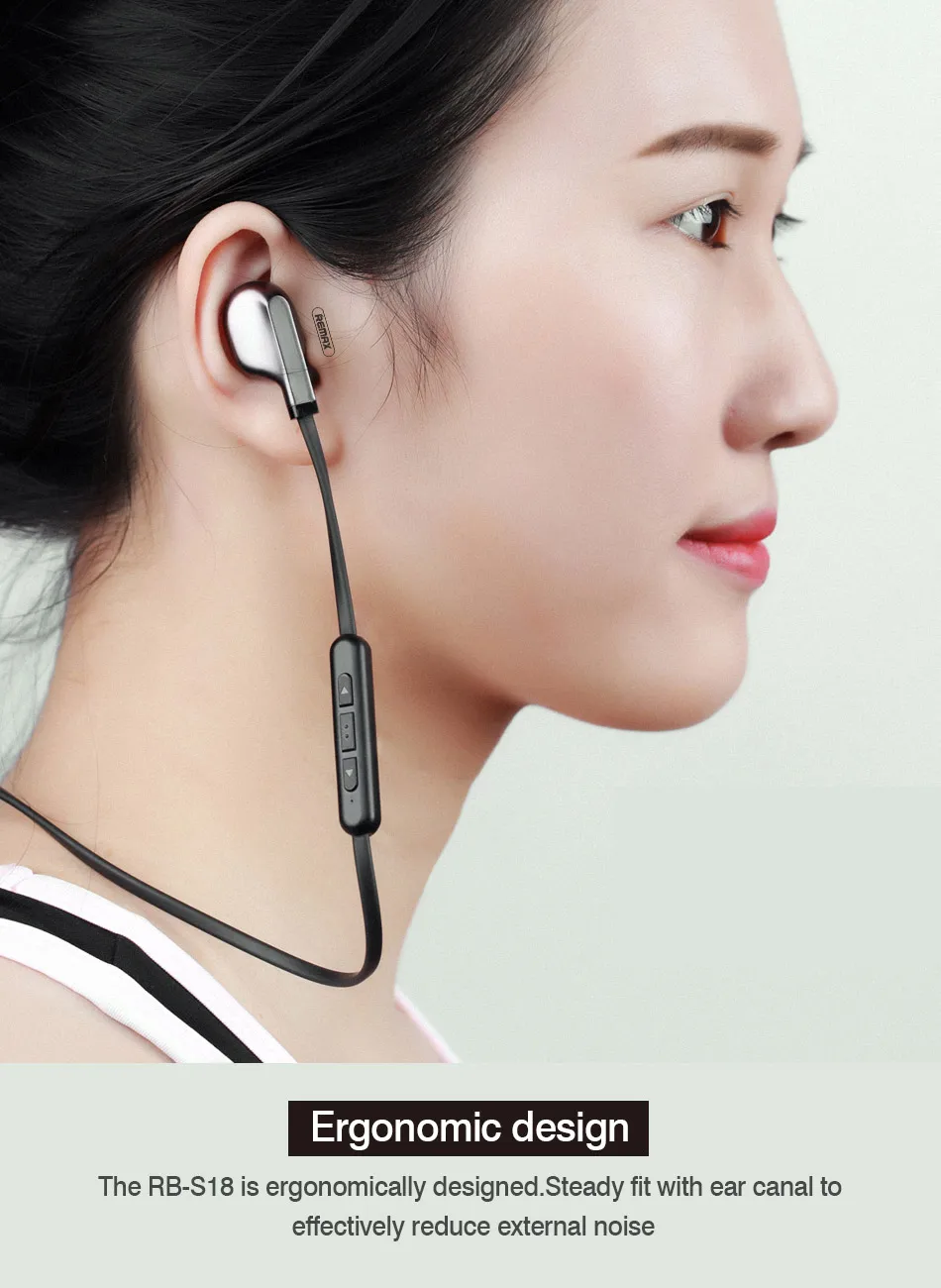REMAX наушники-вкладыши Bluetooth V4.2 Bluetooth спортивные наушники с микрофоном стерео для телефона шейным ремешком
