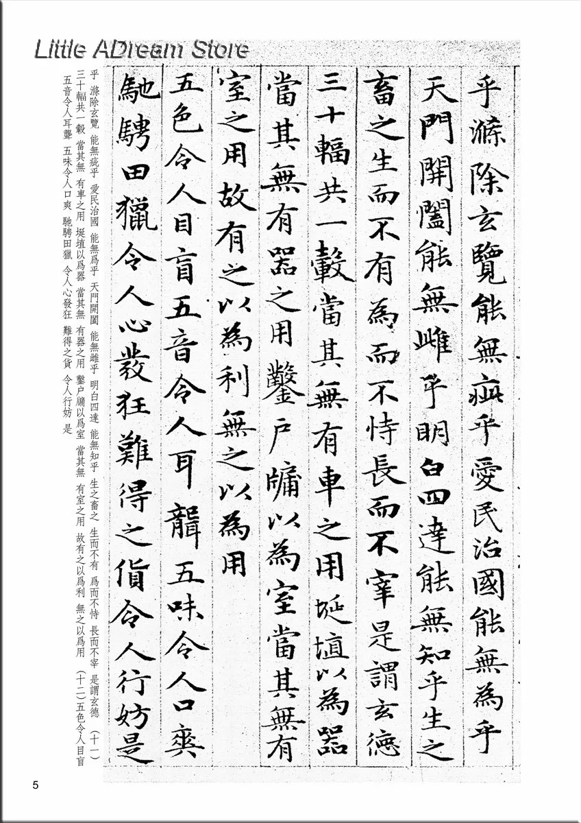 Tao Te Ching / Dao De Jing от Zhao Mengfu Xiaokai кисть для письма каллиграфии тетрадь взрослых копия