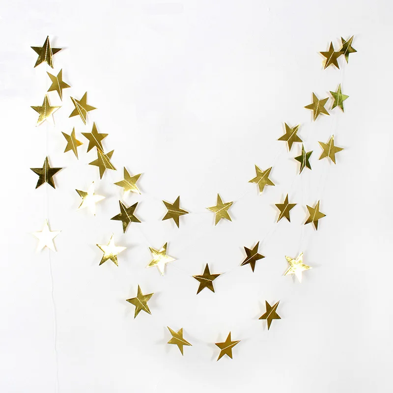 gold star banner 15 шт. бумажные кисточки для детей на день рождения украшения стола Единорог для маленьких мальчиков и девочек для взрослых Холодное сердце принцесса украшения для вечеринок - Цвет: gold star banner