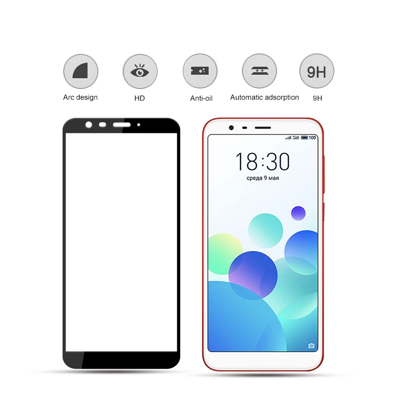 3D закаленное стекло для Meizu M8C полное покрытие 9H защитная пленка протектор экрана для Meizu M8C