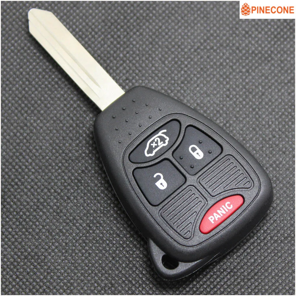 Чехол PINECONE для ключа DODGE CALIBER JEEP LIBERTY CHRYSLER PACIFICA 3 + 1 кнопки необработанные латунные