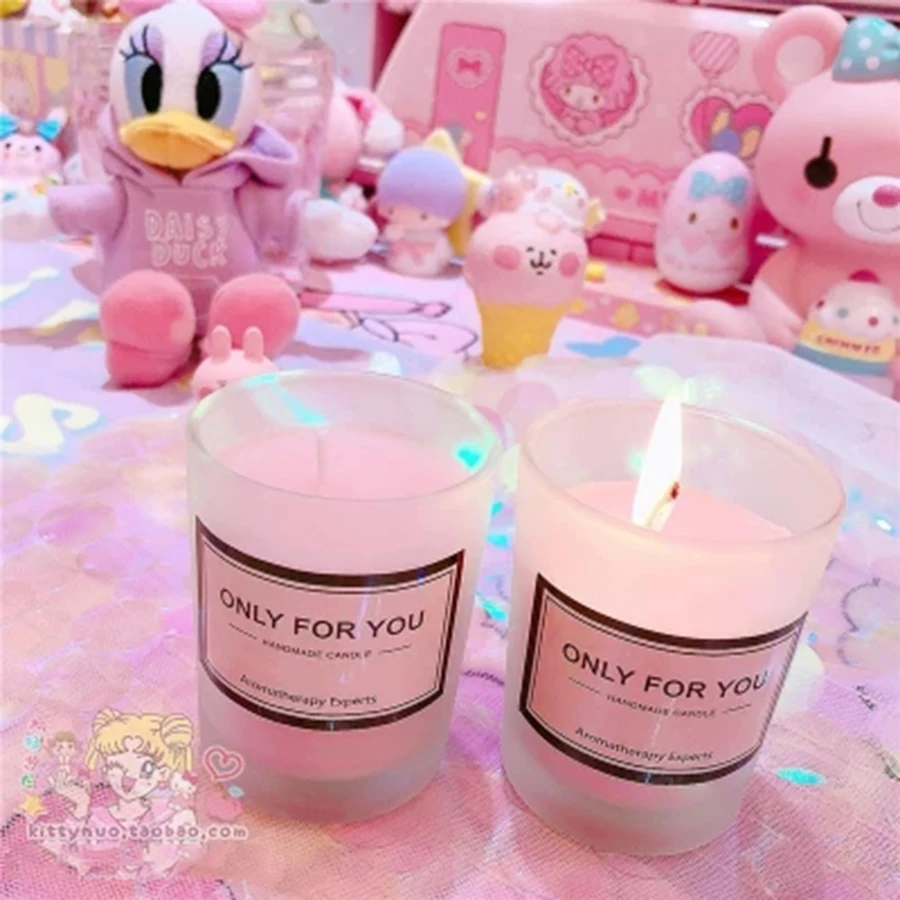 Baby Girl Candles Wedding Decoration Scented Pink Jar Wax Candle Light Tealight Aroma Fete Candele Cera Party 50KO309 | Дом и сад