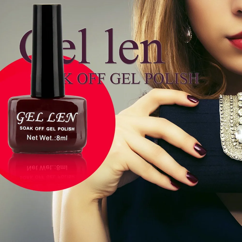 Гель Лен Ногтей гель Лак Темно-серый Soak Off Гель-Лак Маникюр 8 мл Топ Мода hot sexy GL8N-27 |
