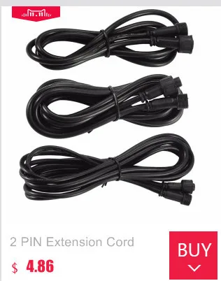 8/12 мм IP67 LED продлить Кабели Применение один Цвета Лампы для мотоциклов 2 Pin с 1/2/3 метр удлинитель 5 шт./лот