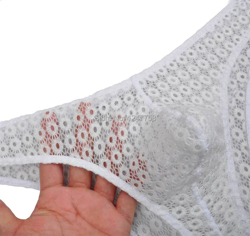 Трусы-бикини мужские кружевные пикантные Короткие трусы-плавки мягкие