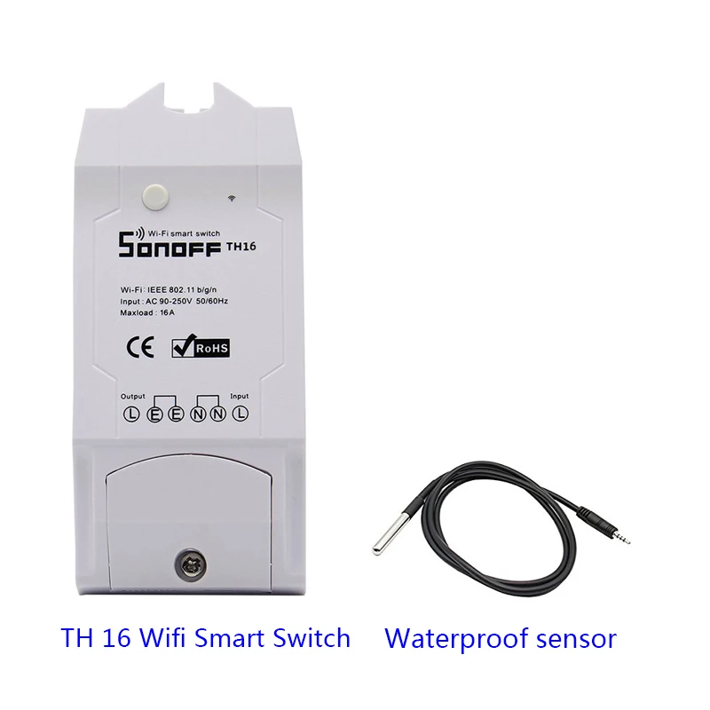 Набор4 Sonoff TH16/TH10 умный переключатель Wi-Fi Мониторинг температуры и влажности Wifi умный переключатель домашней автоматизации работа с Alexa Google Home - Комплект: Набор4