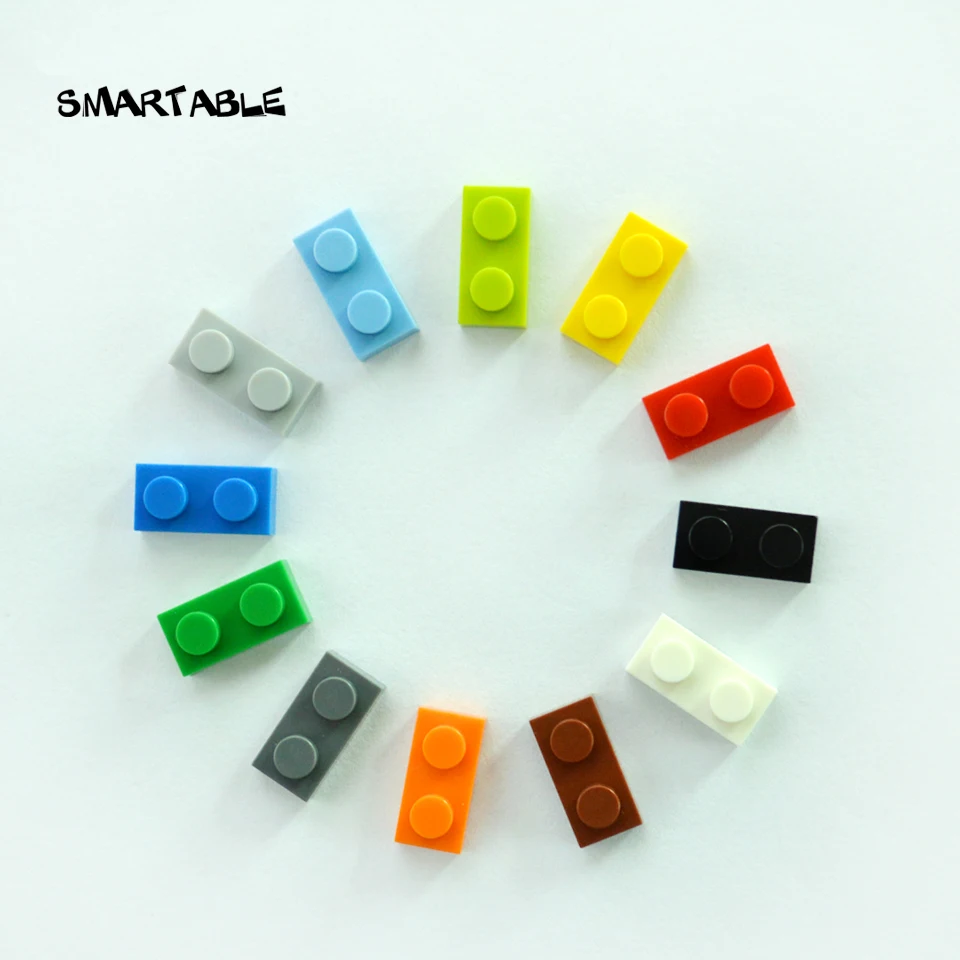 Smartable пластина 1X2 строительные блоки части логотип DIY обучающий конструктор