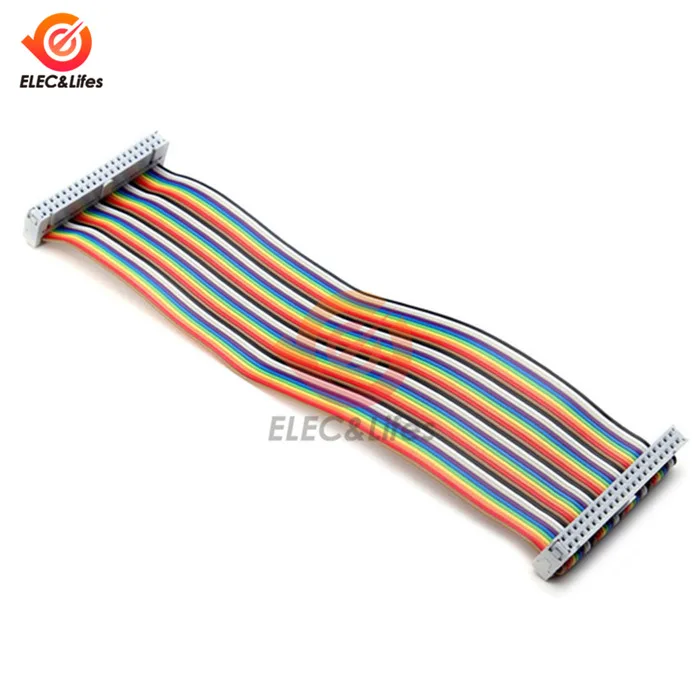 40pin GPIO Cable Для Raspberry Pi 2 3 B+ T-type 40 Pin GPIO Breakout плата адаптера расширения+ 20 см GPIO 40pin Радужный Кабель Т Расширение DIY kit - Цвет: 40pin GPIO Cable