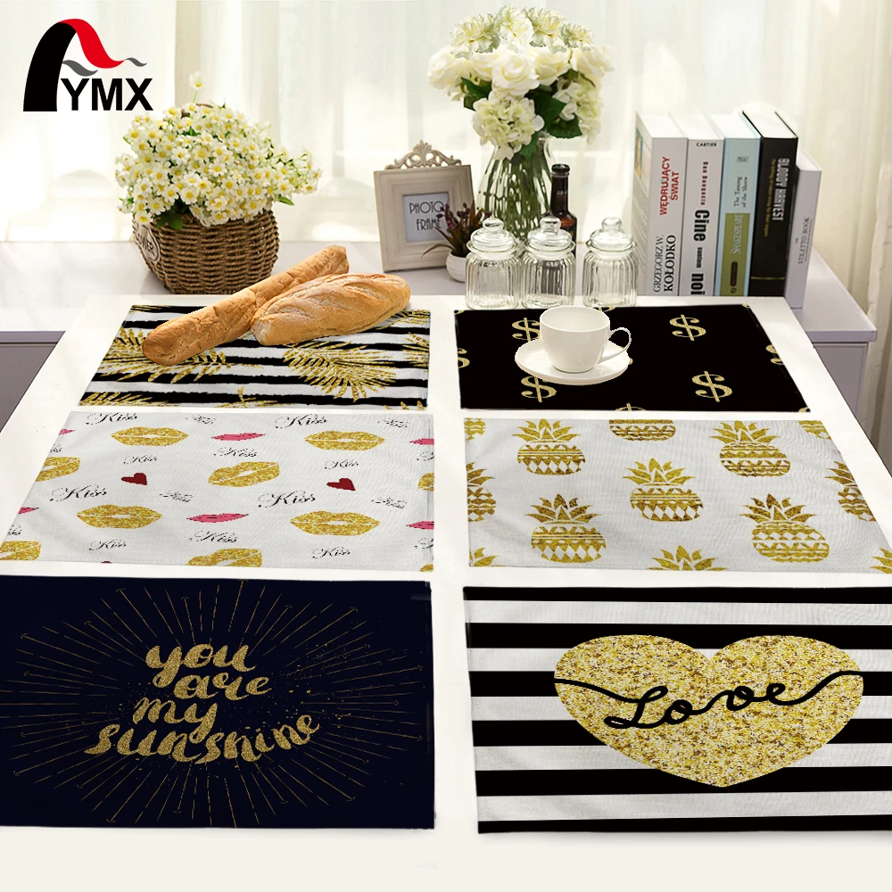 Коврик для стола с рисунком ананаса кошки|table mat|kitchen table matsdecorative mats |