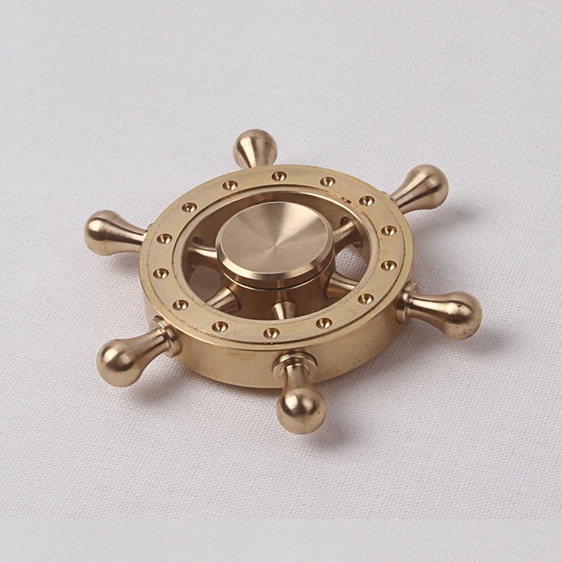 Marine Steering Wheel Brass Hand Finger Spinner Spinning Top Novelty Gryo Toys | Игрушки и хобби