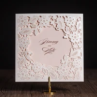 wishmade laser cut wedding invitations cards elegant flowers free printing birthday party invitation cards 100pcslot cw5197