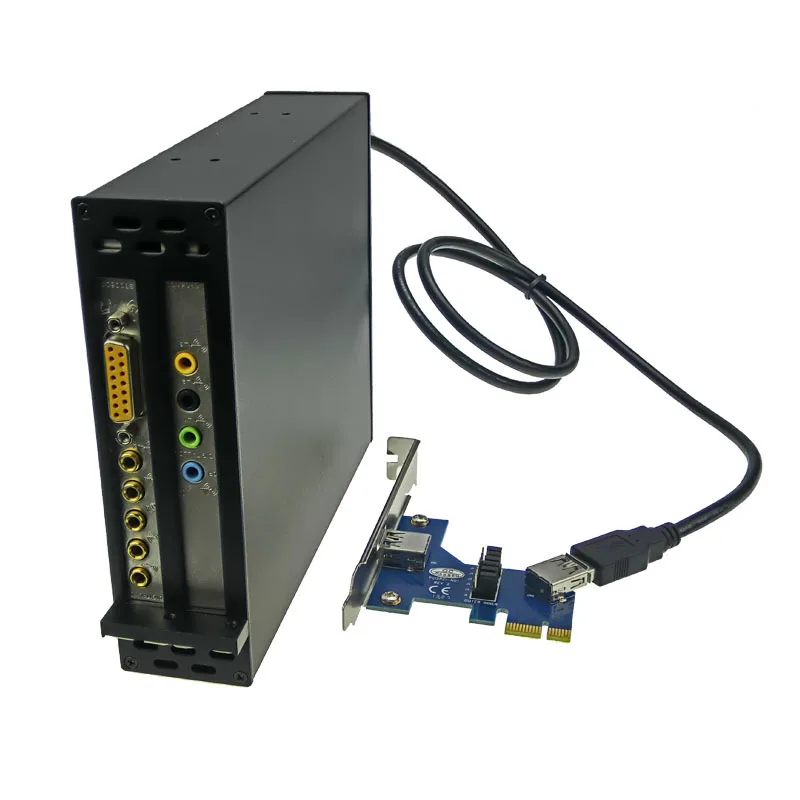 Бесплатная доставка pci e x1 до 2 PCI 32bit Слоты адаптер Riser Card поддержка Express x4 x8 x16