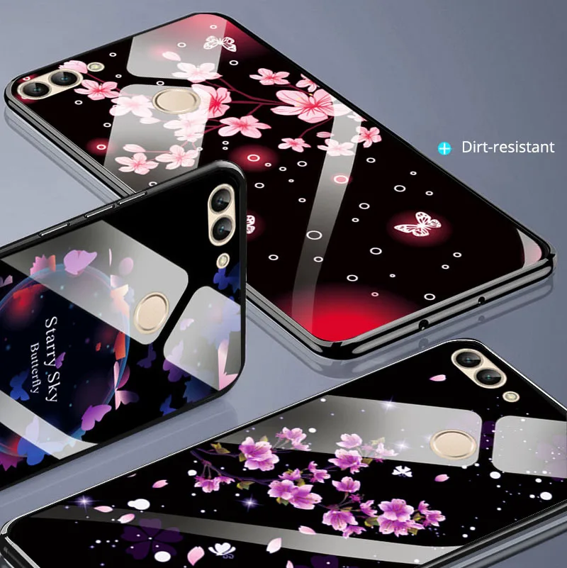 Чехол из закаленного стекла для huawei P Smart Cover чехол PSmart FIG-LX1 LX2 3 мягкий край