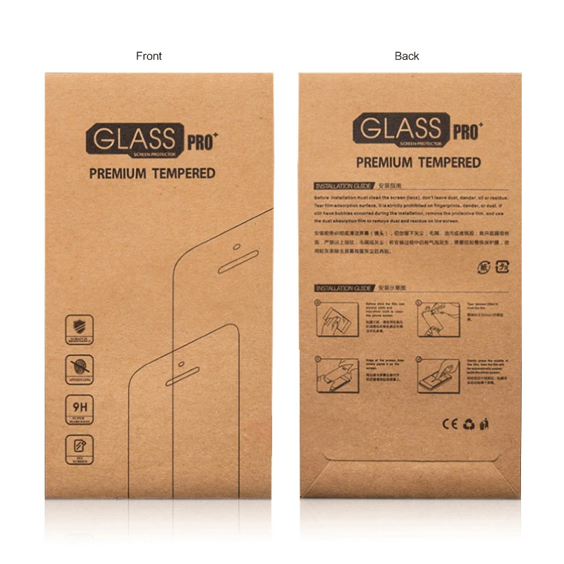 50 шт оптом полный экран панель клей покрытие закаленное стекло для iPhone 7 Plus защита