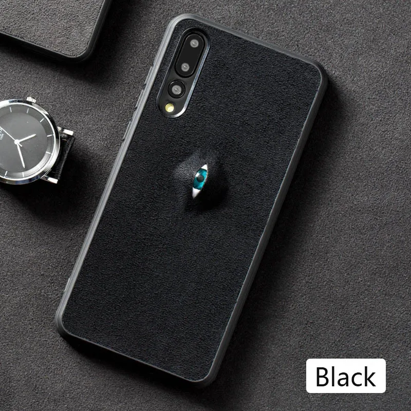 Black Чехол для телефона для huawei mate 9 10 20 lite P10 P20 lite Pro Чехол из замшевой кожи чехол от сглаза для Honor 8 8X9 10 задняя крышка - Цвет: Black