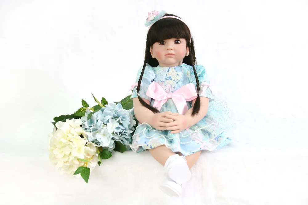 24 дюйма силиконовые куклы Reborn Bebe Alive Поддельные Детские 58 см принцесса малыш bebe
