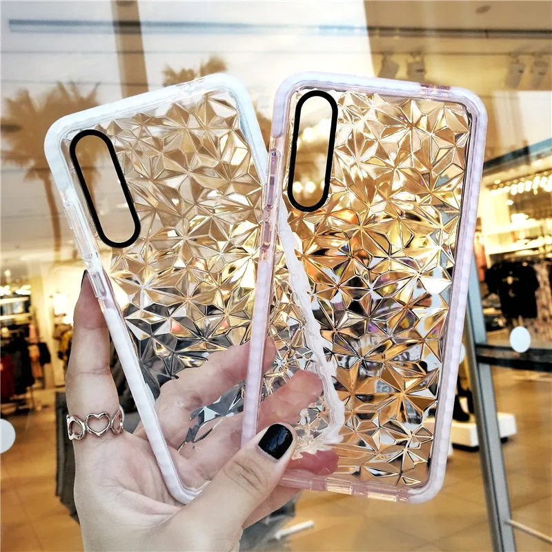 Чехол для huawei P10 P20 P30 Pro Lite Роскошный Блестящий 3D Алмазный Узор прозрачный мягкий ТПУ чехол для huawei Mate20Pro Honor 10 Nova4