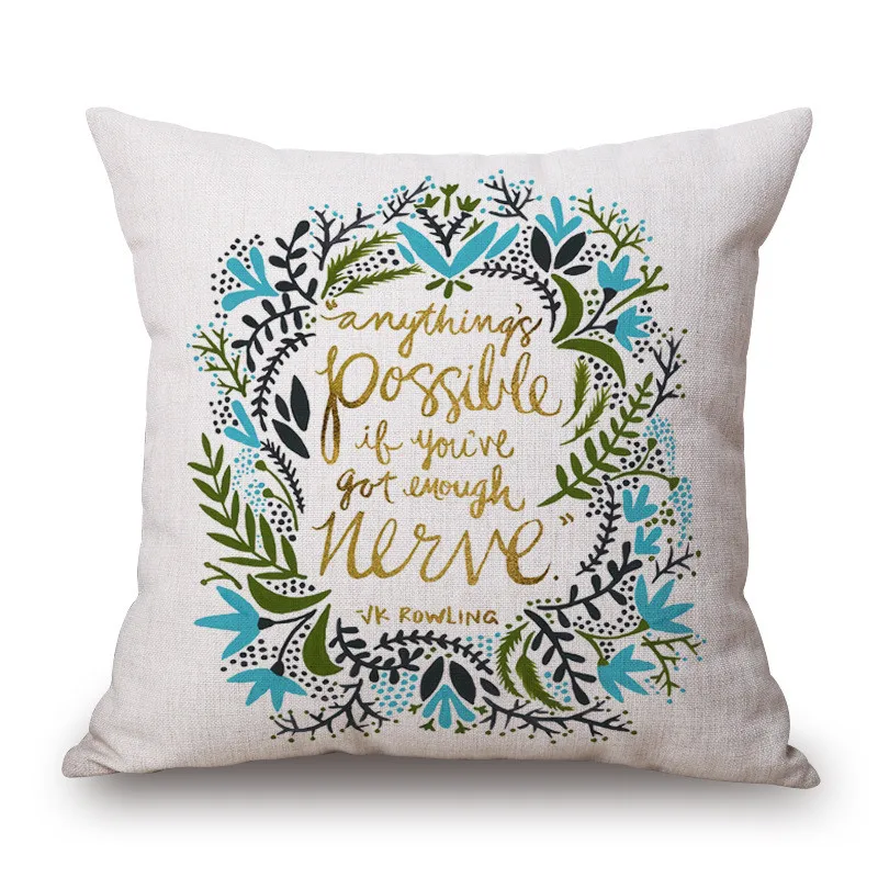 Home Decorative Cushion Covers Square 18" Vintage Decor Flower World Sofa Throw Pillows Case | Дом и сад